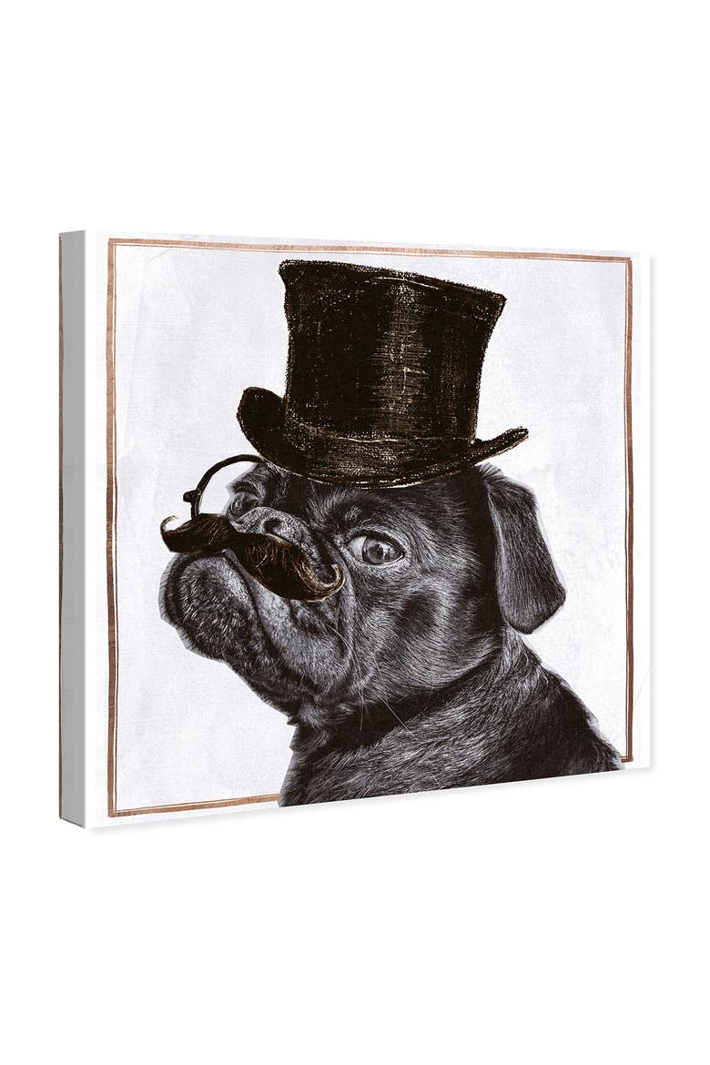 What a Gentleman Black Wall Art, Alternate, color, BLACK