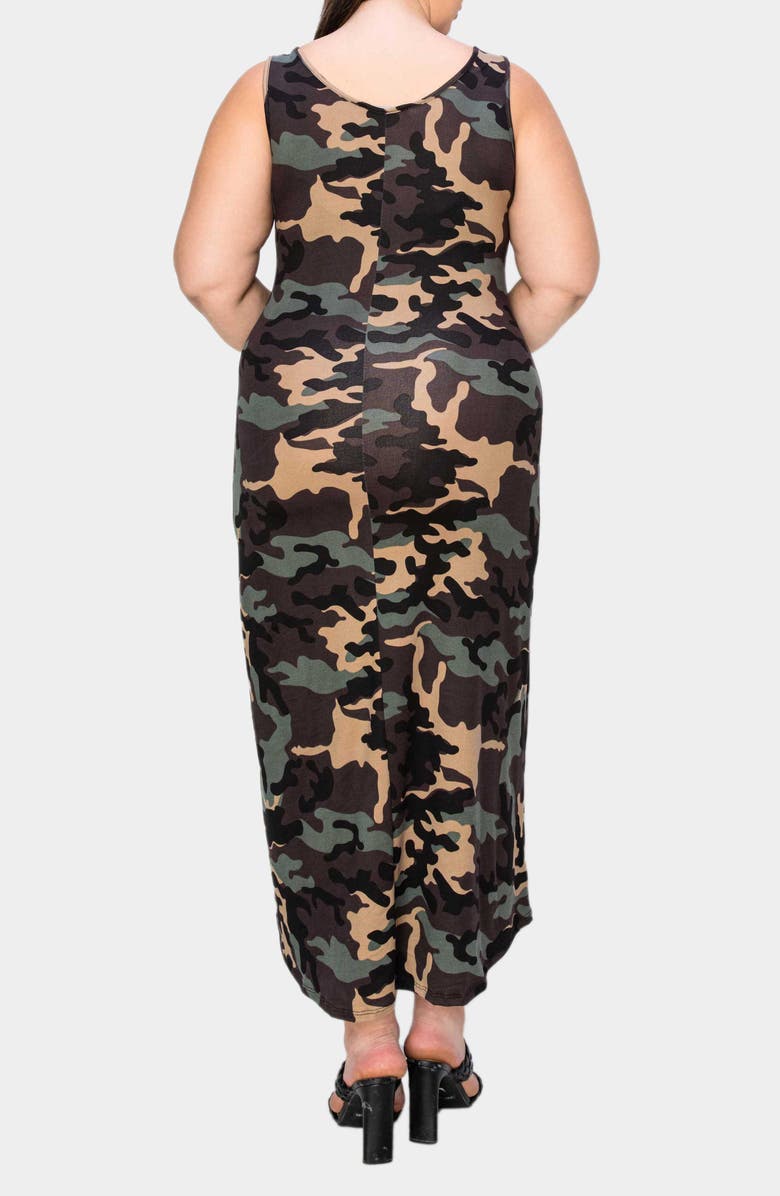 L I V D Camo Essential Tank Maxi Dress, Alternate, color, 