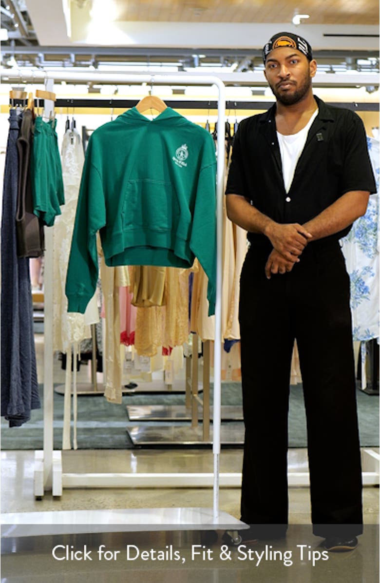 Crown Tennis Crop Cotton Hoodie, sales video thumbnail