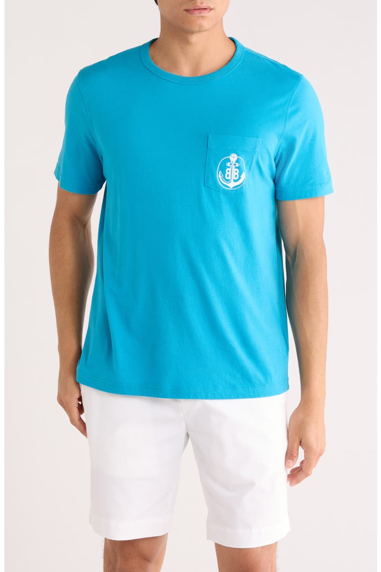 Anchor Graphic Pocket T-Shirt, Main, color, BLUE MULTI