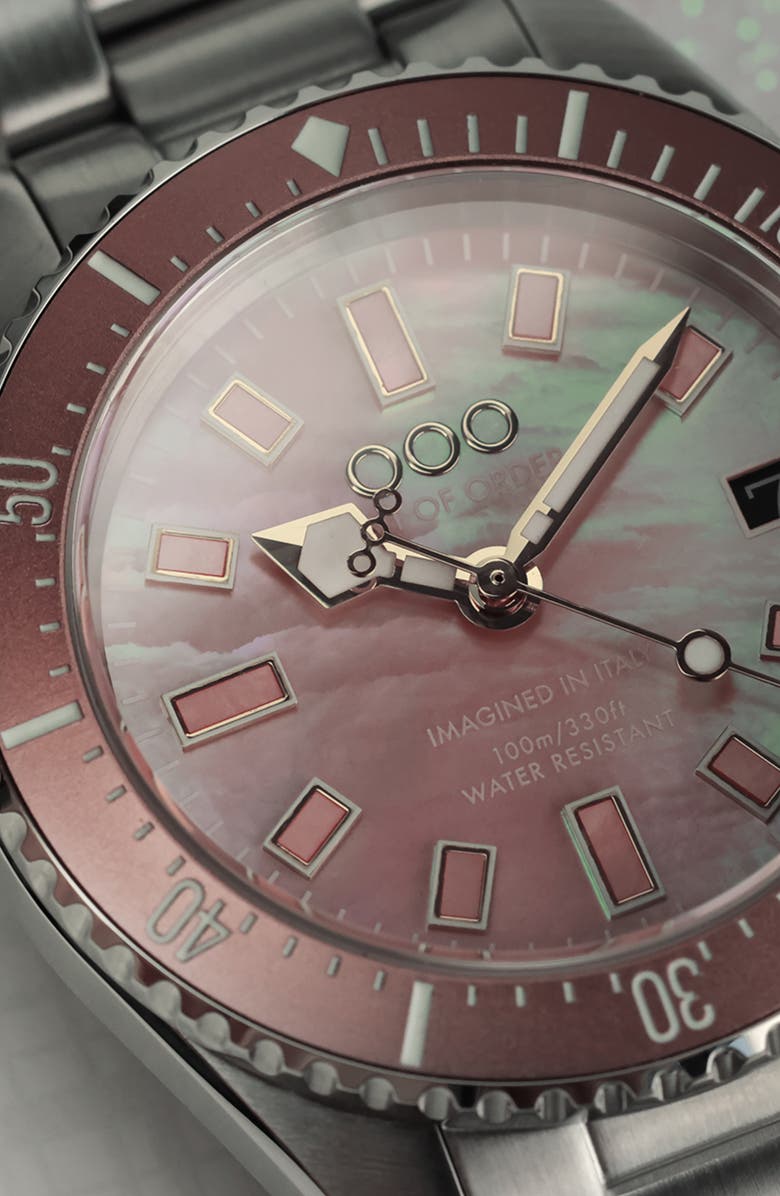 OUT OF ORDER Casanova Pink Mother-of-Pearl Bracelet Watch, 38mm, Alternate, color, Pink