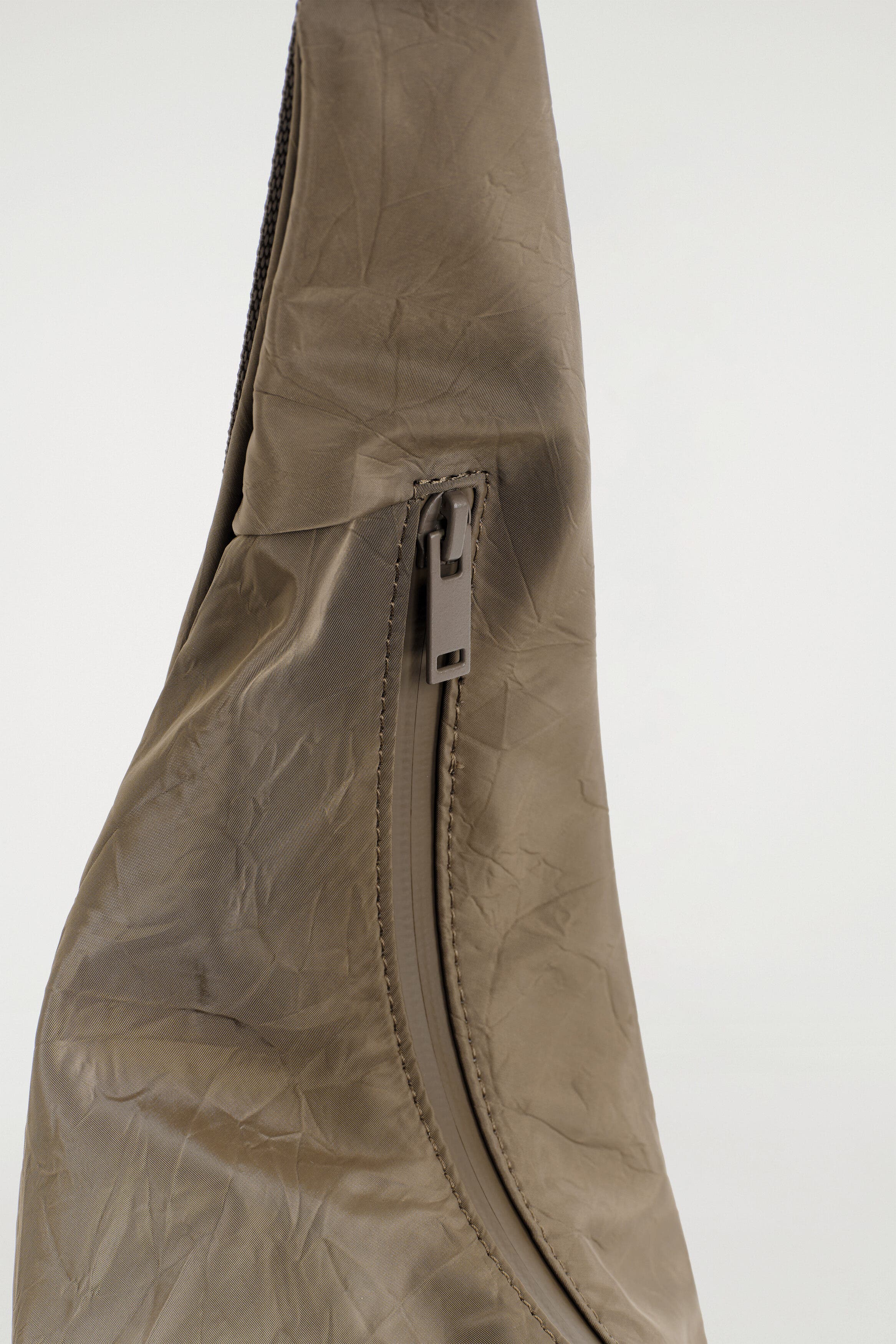 COS Curved Crossbody Bag - Crinkled-Shell, Alternate, color, Dark Beige