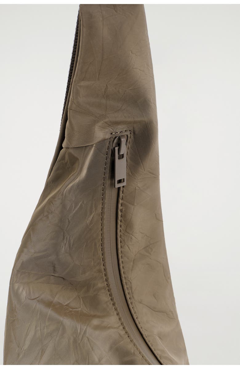 COS Curved Crossbody Bag - Crinkled-Shell, Alternate, color, Dark Beige
