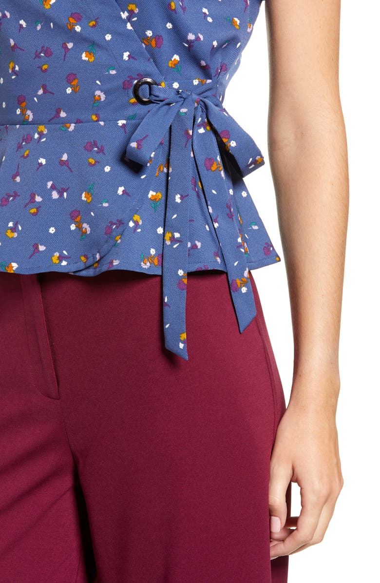 CHRISELLE LIM COLLECTION Chriselle Lim Wren Floral Print Wrap Top, Alternate, color,