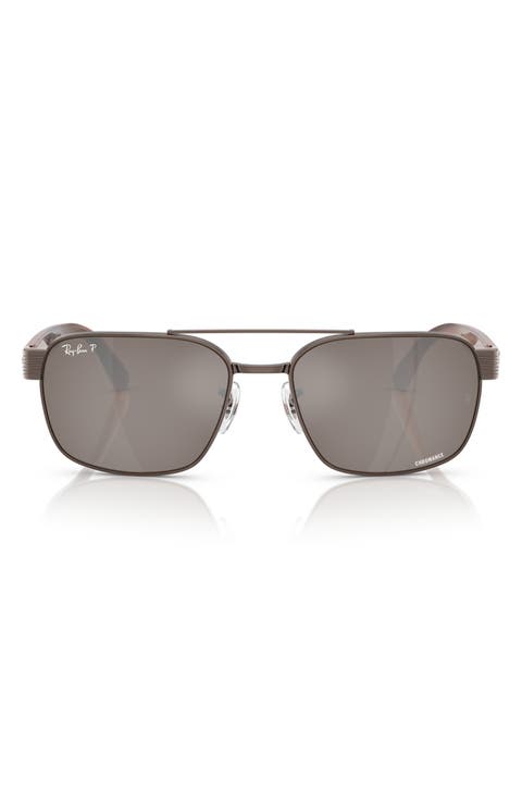 Chromance 58mm Polarized Square Sunglasses