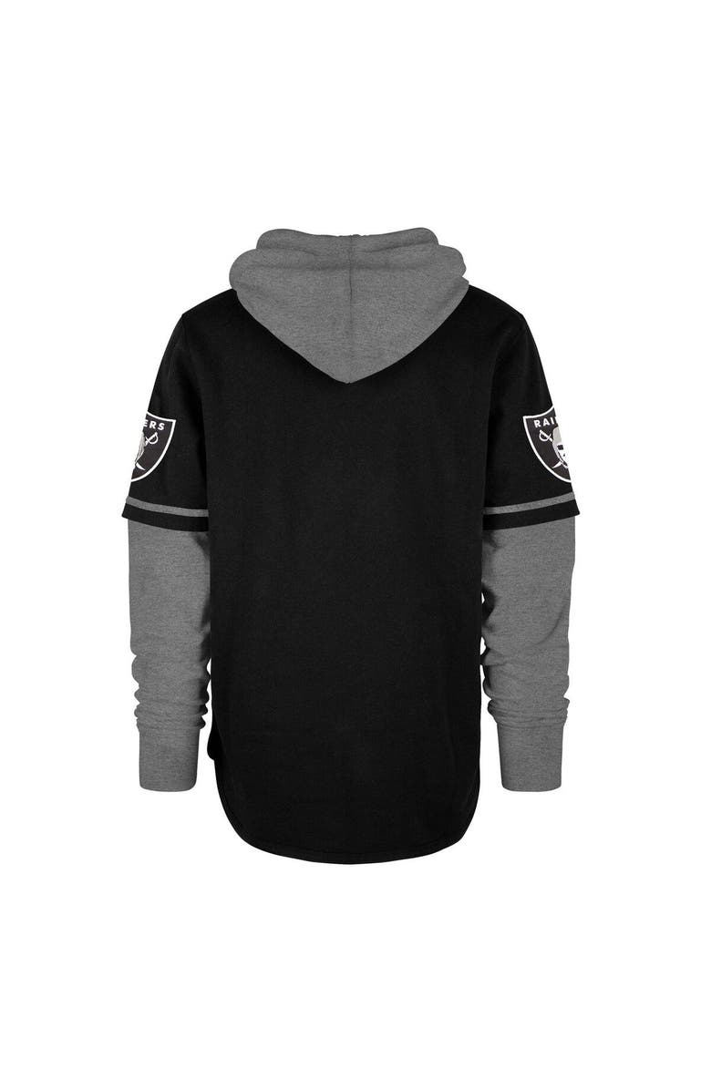 '47 Men's '47 Black Las Vegas Raiders Shortstop Pullover Hoodie, Alternate, color,