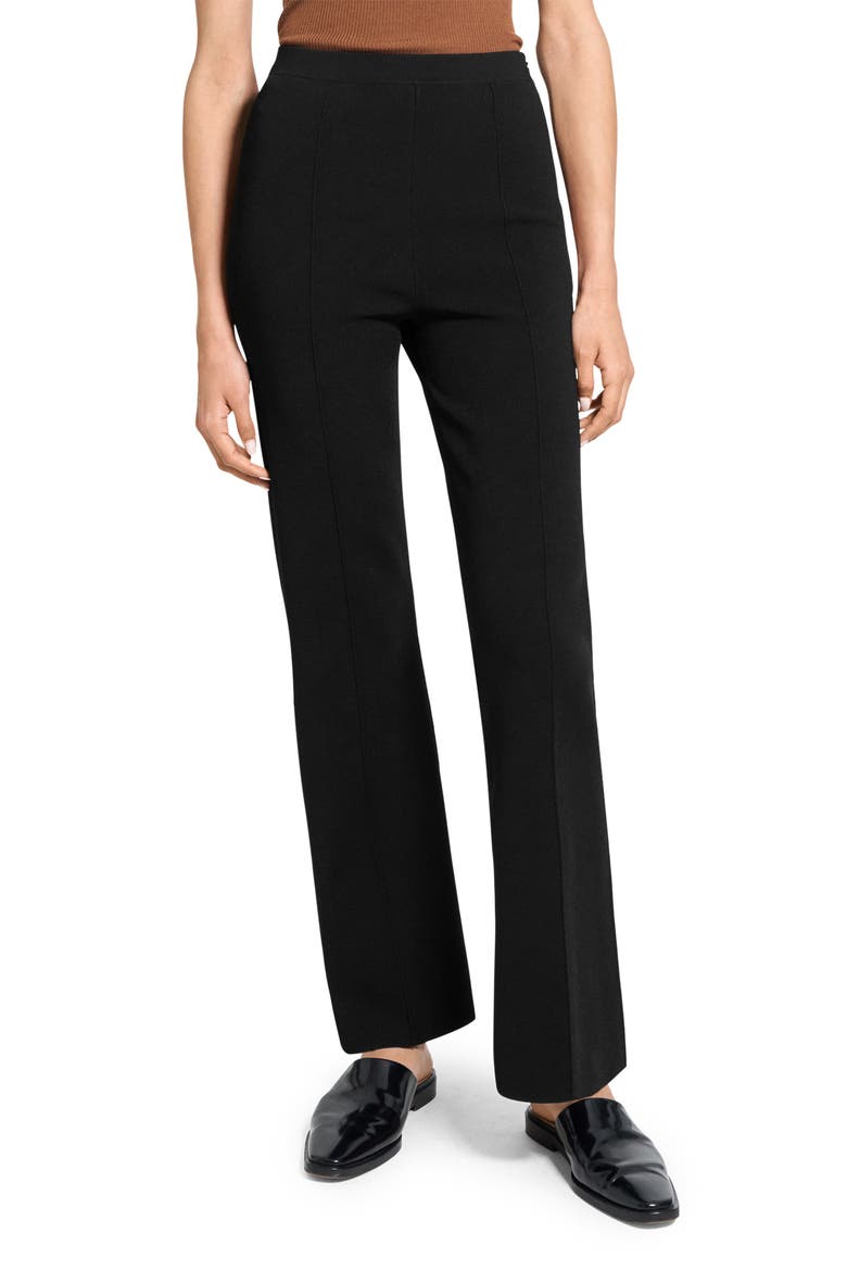 Compact Crepe Pants, Main, color, BLACK