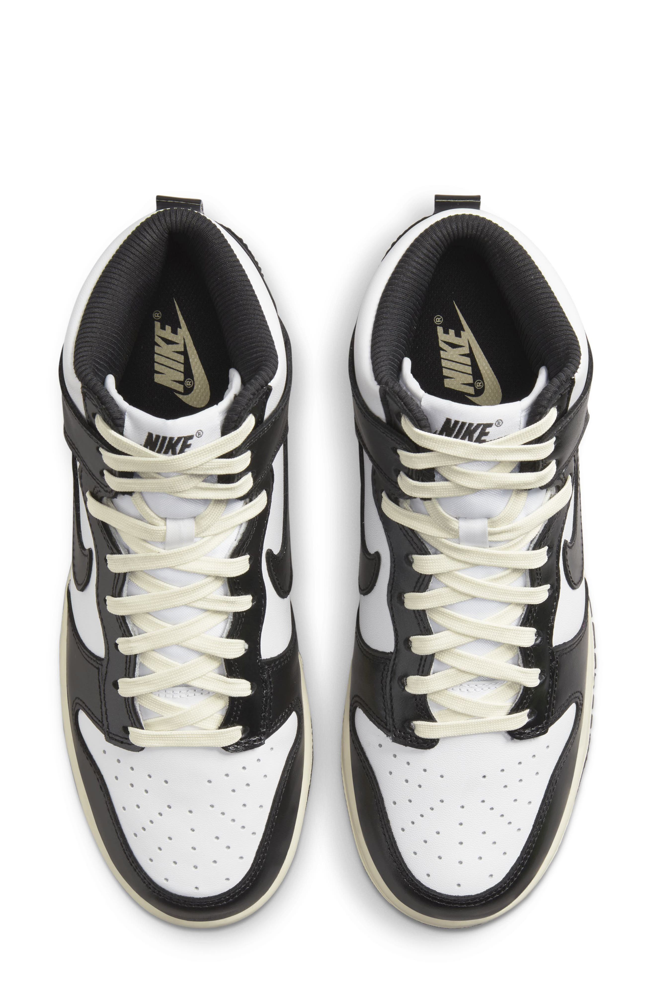 Dunk High Basketball Shoe, Alternate, color, WHITE/ BLACK/ COCONUT MILK