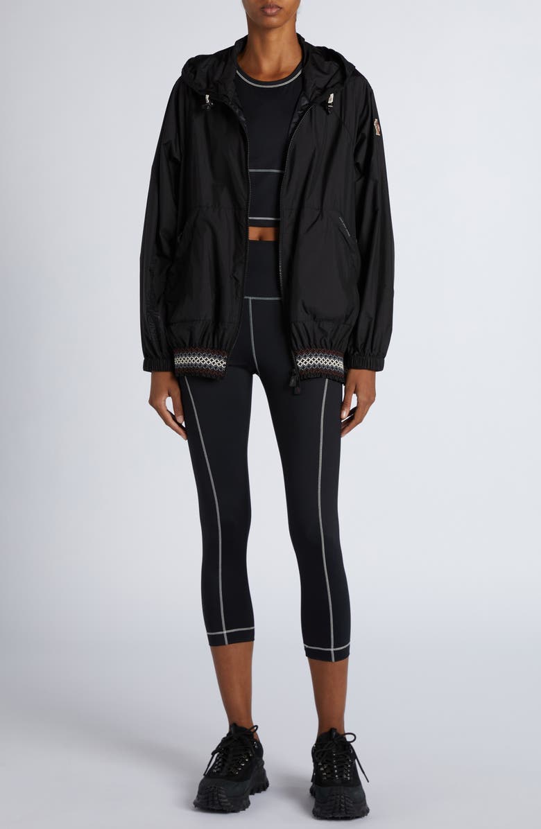 Moncler Grenoble Samedans Packable Hooded Jacket, Alternate, color, Black