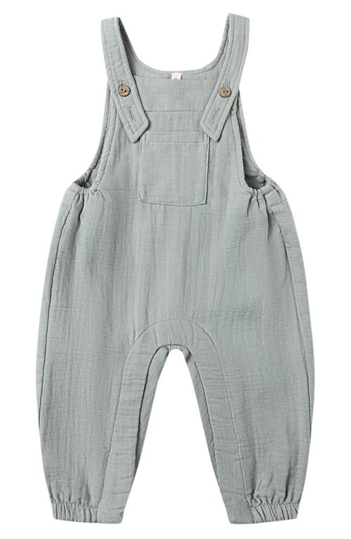 Quincy Mae Organic Cotton Jersey Overalls In Gray