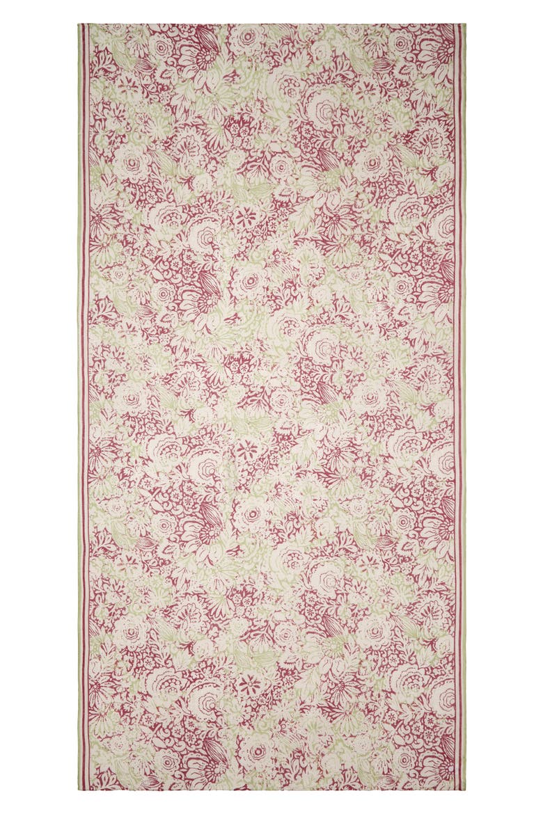 Floral Scarf, Alternate, color, BURGUNDY WOODBLOCK FLORAL