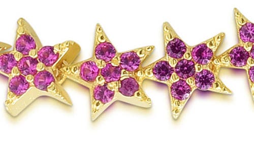 Sphera Milano Cz Star Chain Bracelet In Multi