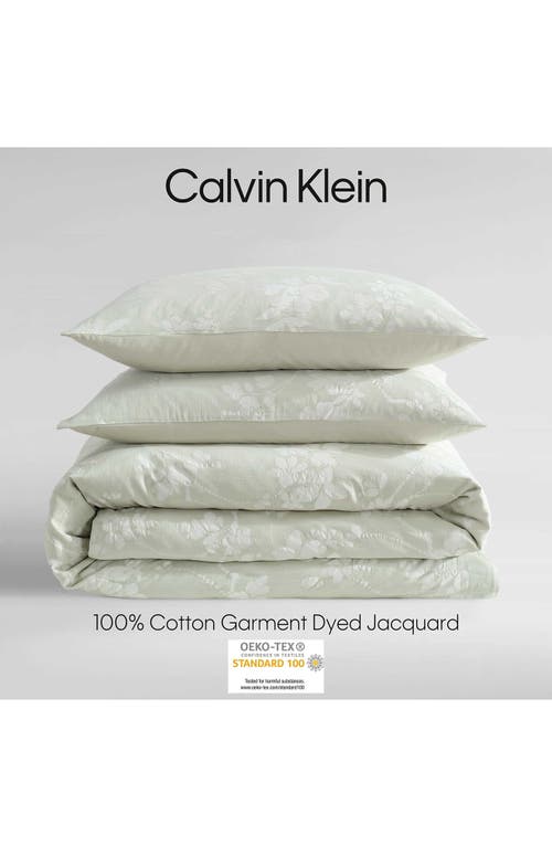 Calvin Klein Spring Branches Duvet Cover & Sham Set In Pearl Grey
