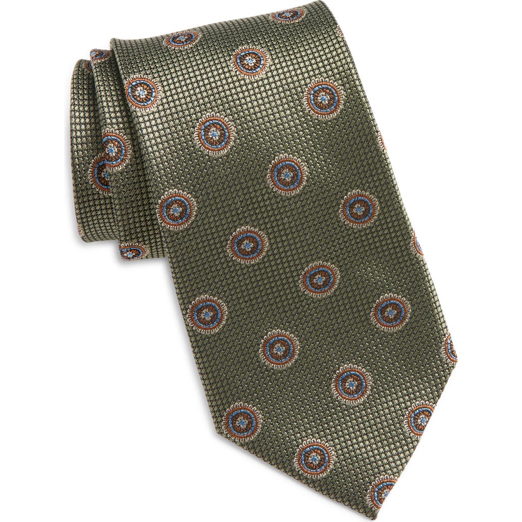 Nordstrom Medallion Silk Tie In Gold