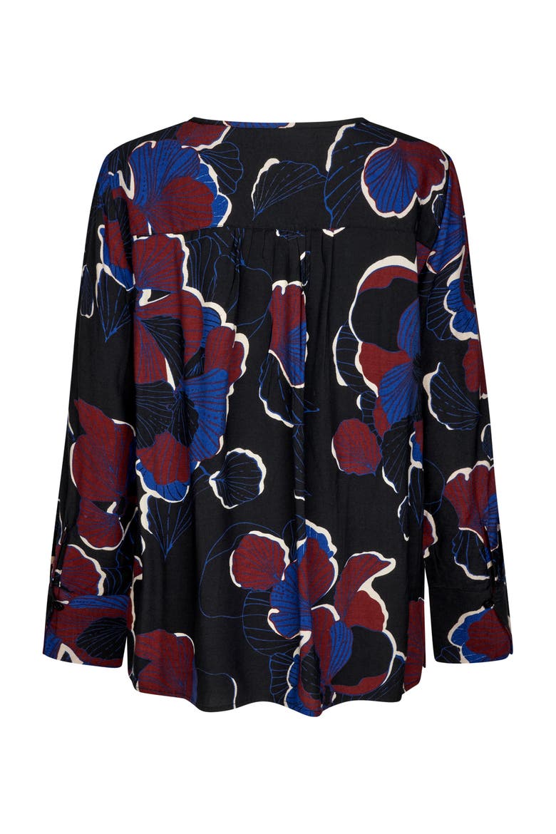 Belsanu Round Neck Long Sleeve Blouse, Alternate, color, Tawny Port