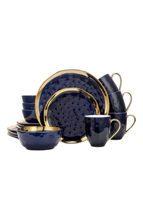Florian Porcelain 16-Piece Dinnerware Set