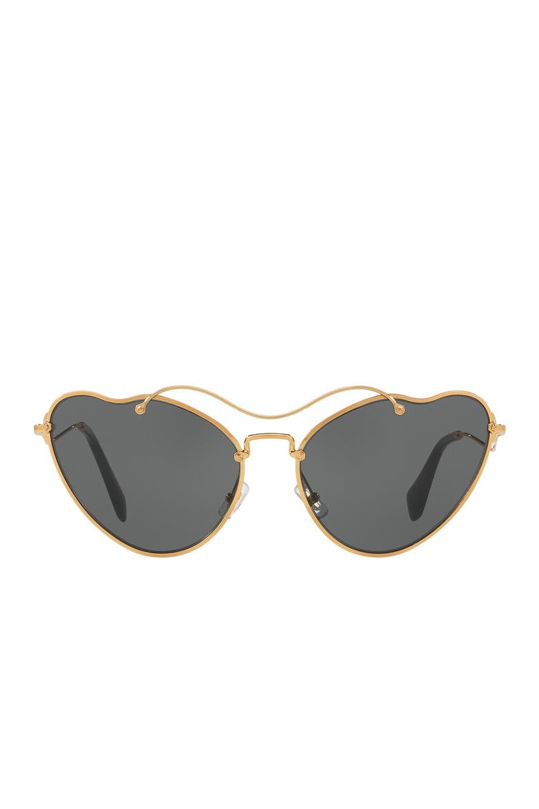 Butterfly 55mm Metal Frame Sunglasses, Main, color, GREY