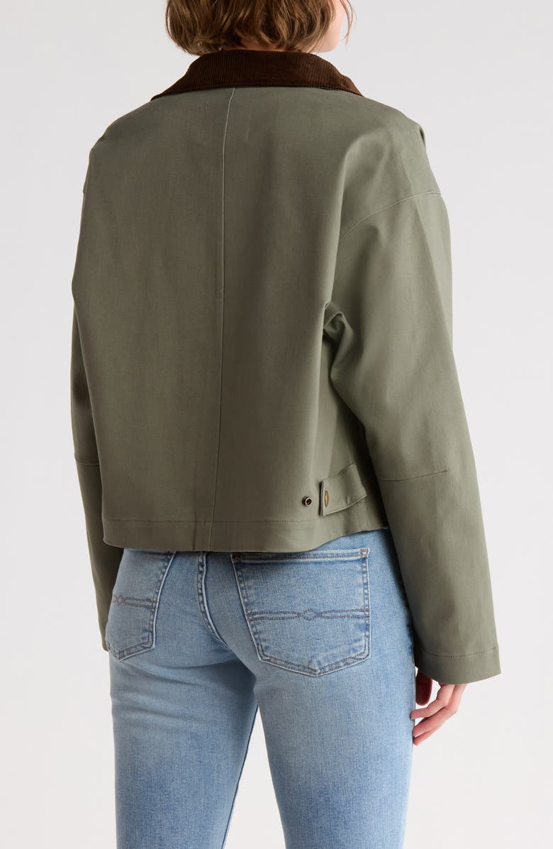 Lucky Brand Short Utility Jacket, Alternate, color, Dusty Olive Green