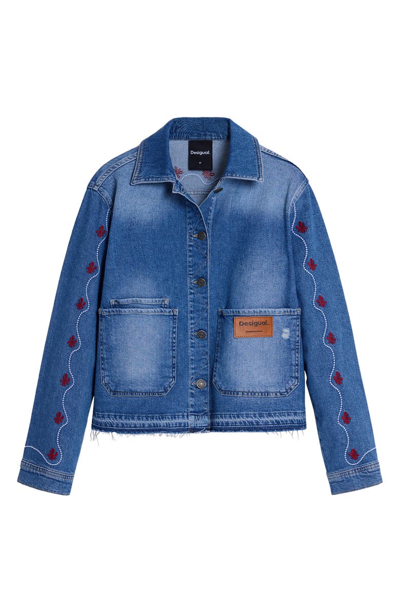 Desigual Denim Trucker Jacket, Alternate, color, Light Blue