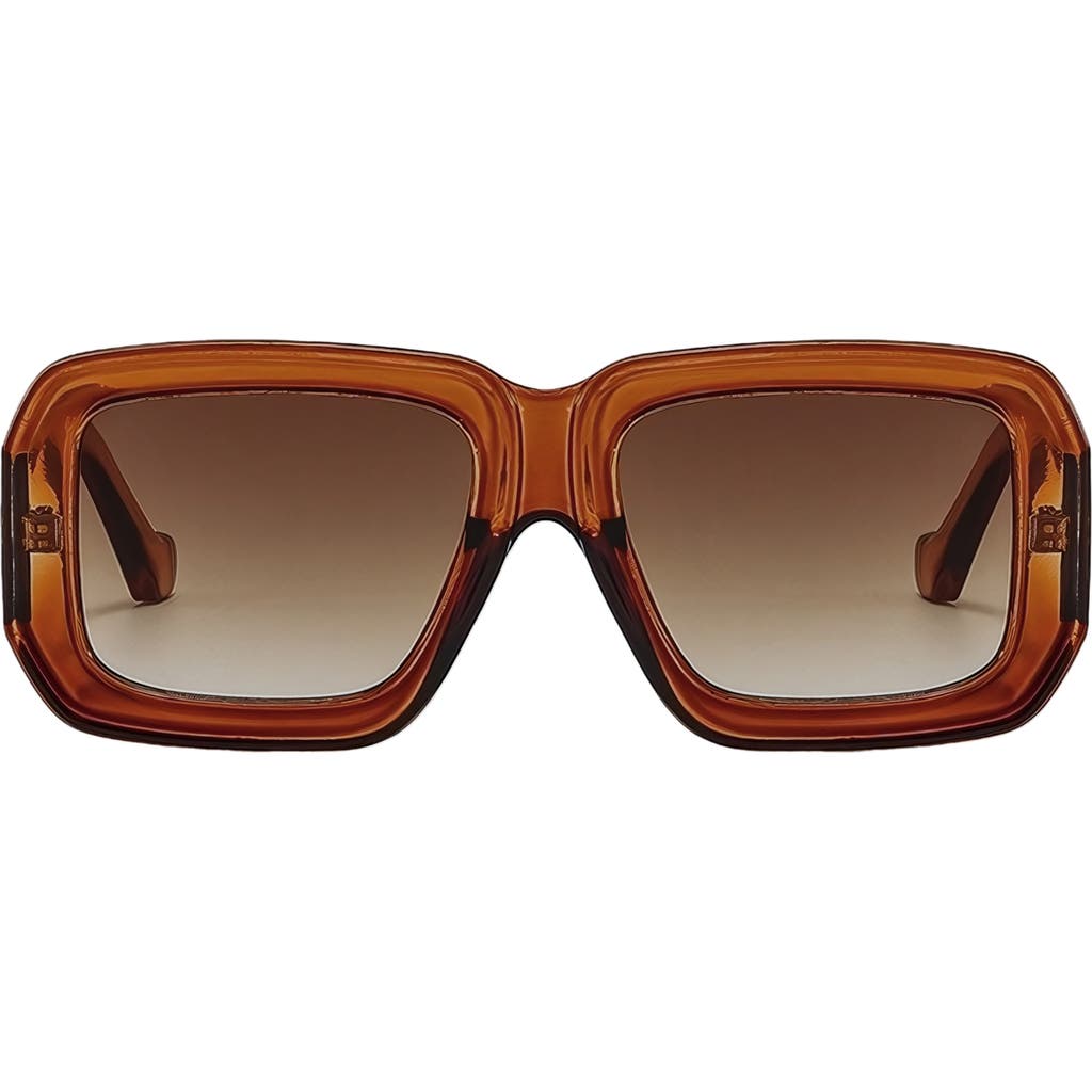 Fifth & Ninth Brooke 52mm Polarized Square Sunglasses In Brown
