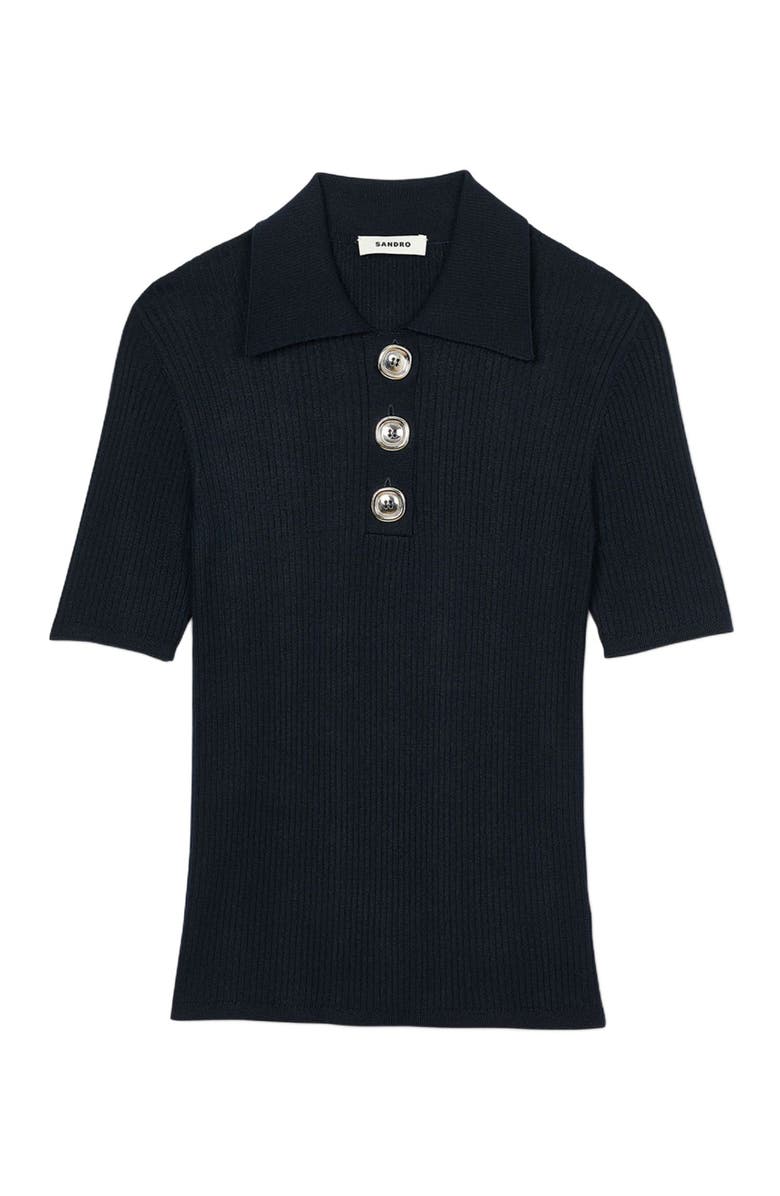 SANDRO Polo-neck sweater, Alternate, color, 