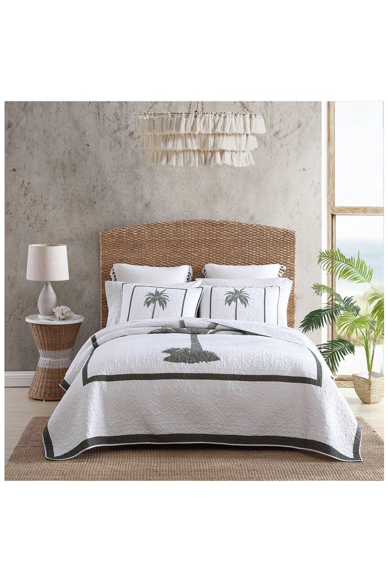 Palm Island Quilt Set, Alternate, color, PALM GREEN