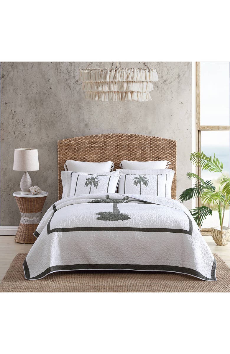 Tommy Bahama Palm Island Quilt Set, Alternate, color, Palm Green