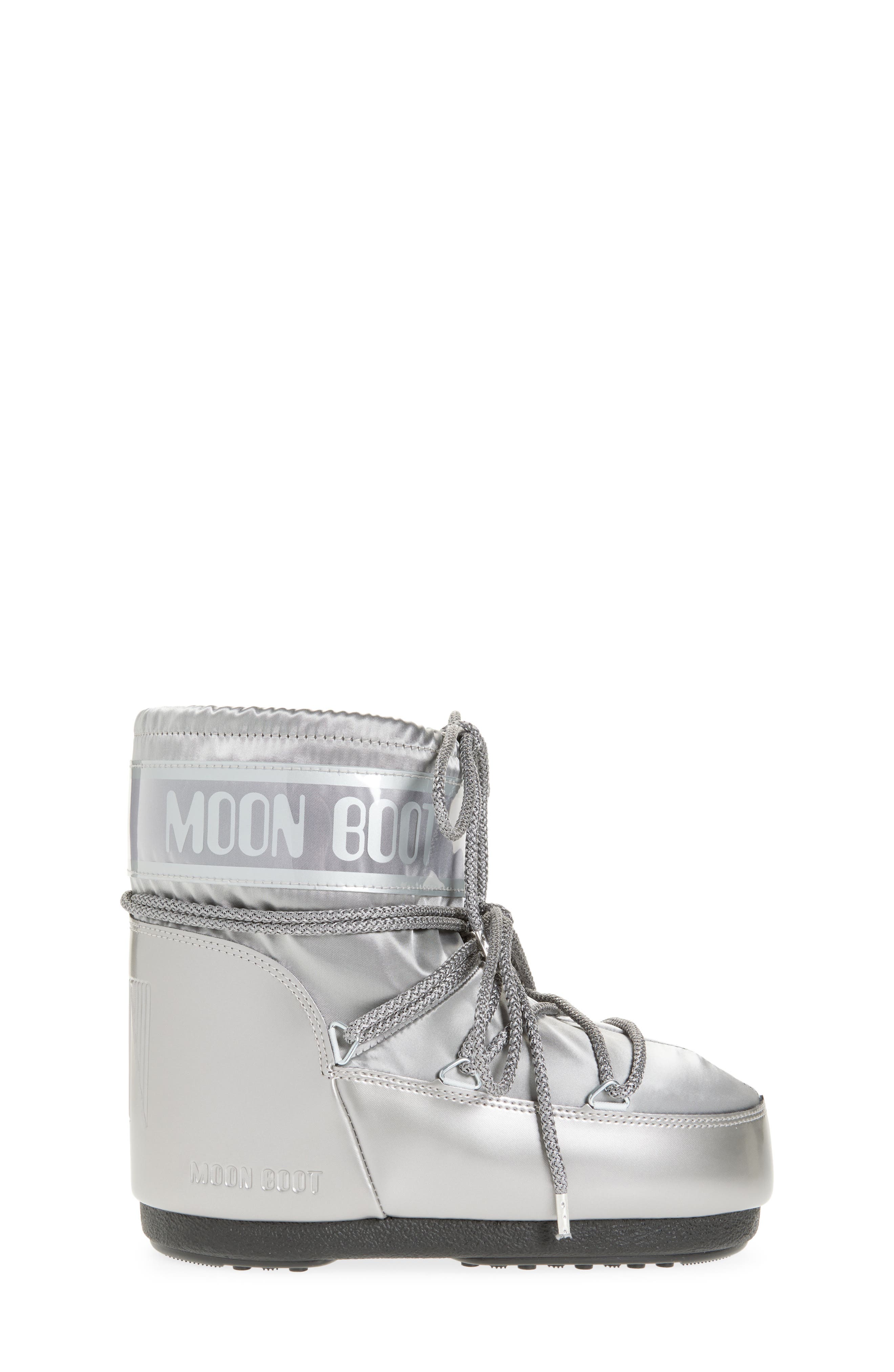 Moon Boot<sup>®</sup> Kids' Icon Low Glance Boot, Alternate, color, Silver