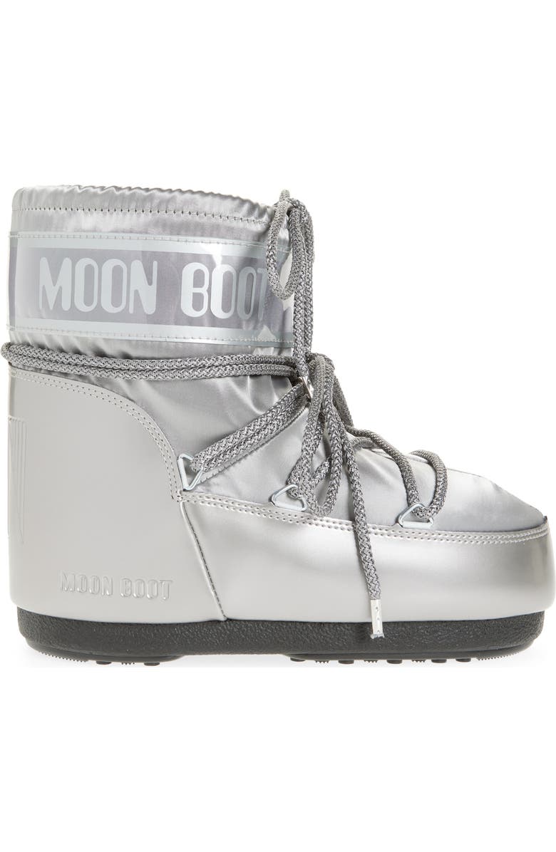 Moon Boot<sup>®</sup> Kids' Icon Low Glance Boot, Alternate, color, Silver