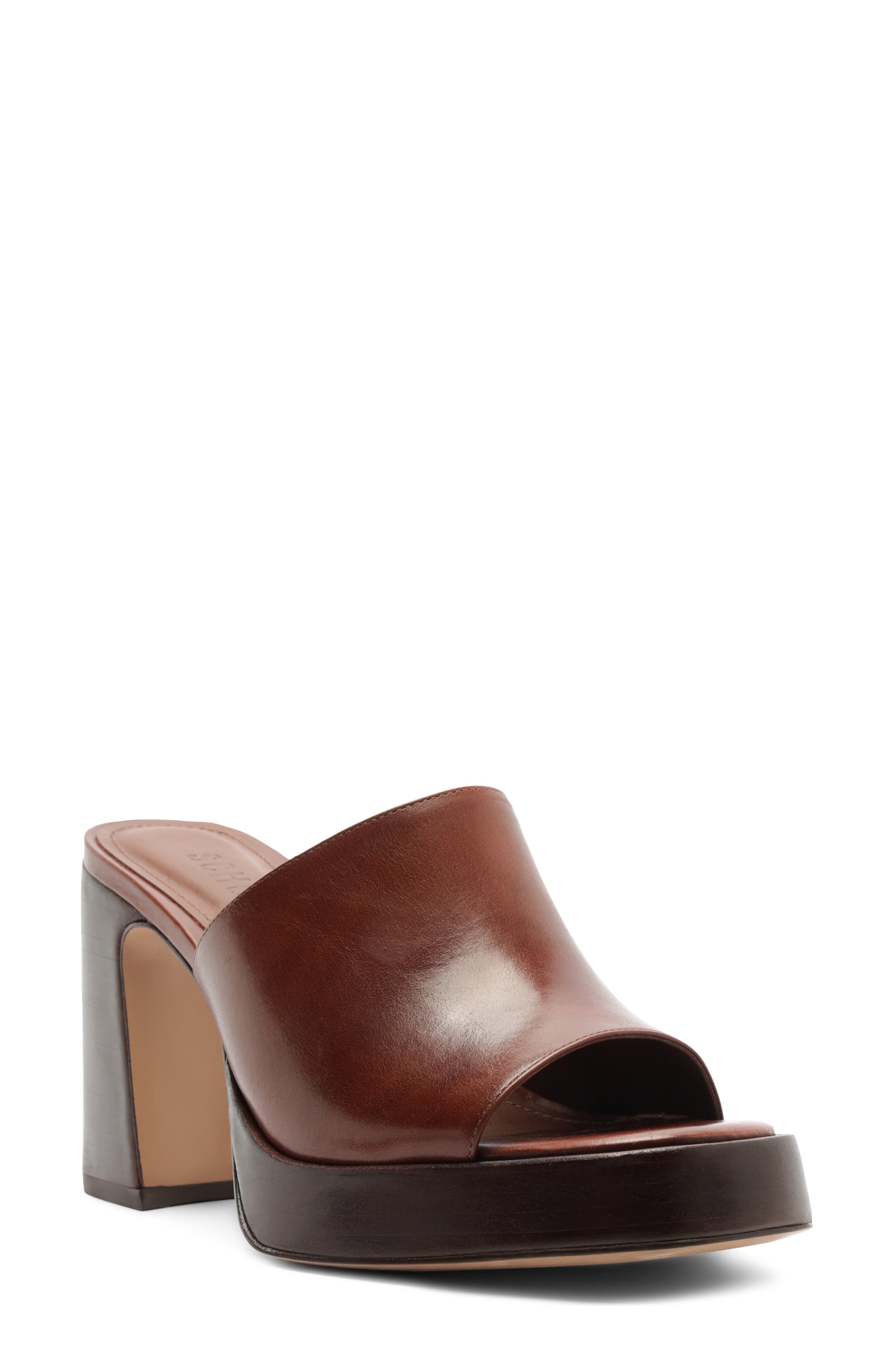 Rowan Platform Sandal, Main, color, WARM TOFFEE
