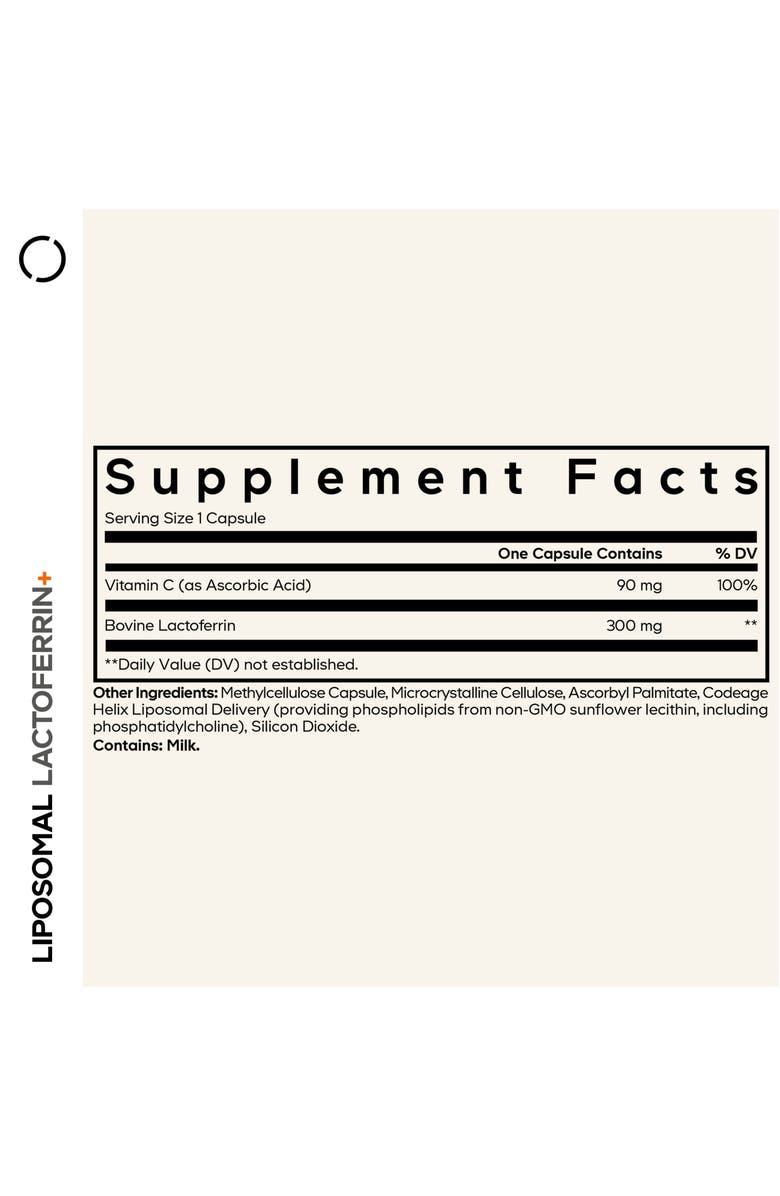 Codeage Liposomal Lactoferrin+, Alternate, color, White