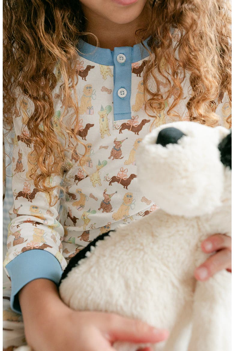 Morgan Puppy Party PJ Set, Alternate, color, Ivory / Dog Print