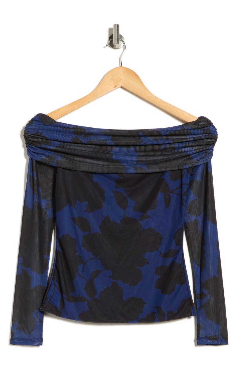 AFRM LOS ANGELES Candace Off the Shoulder Top, Alternate, color, Evening Shadow Florals