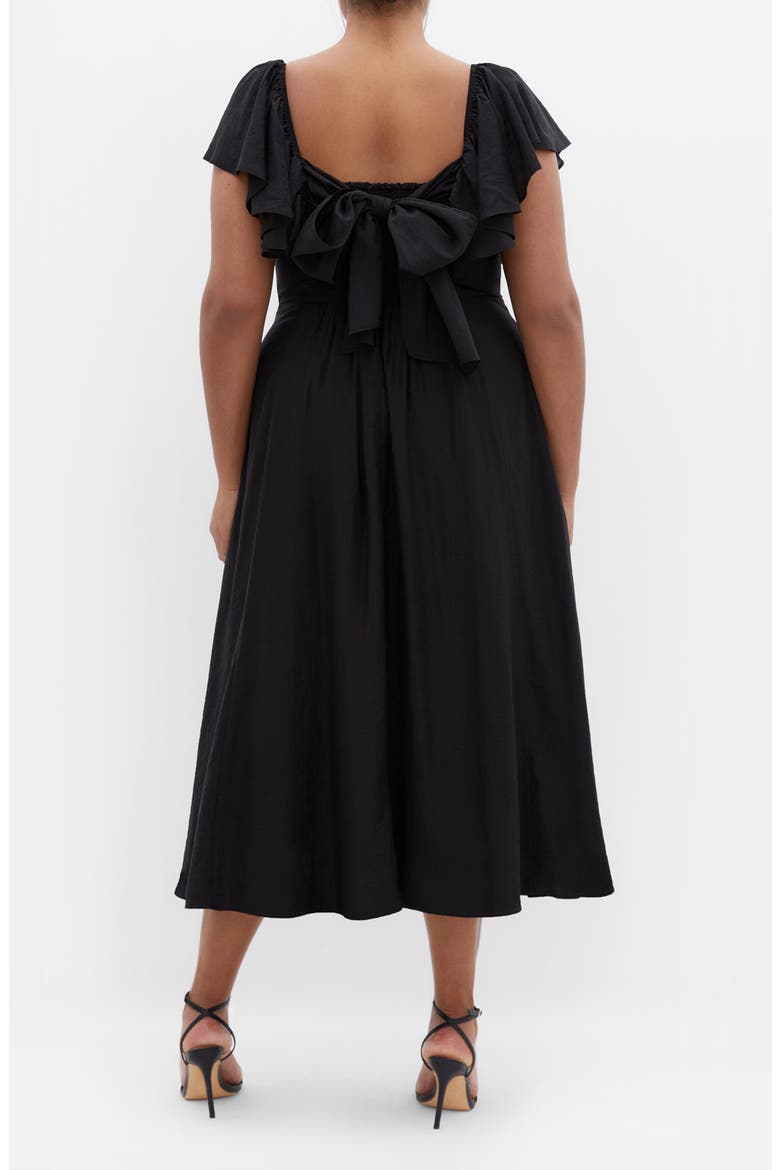 Alisa TIe Front Dress, Alternate, color, BLACK