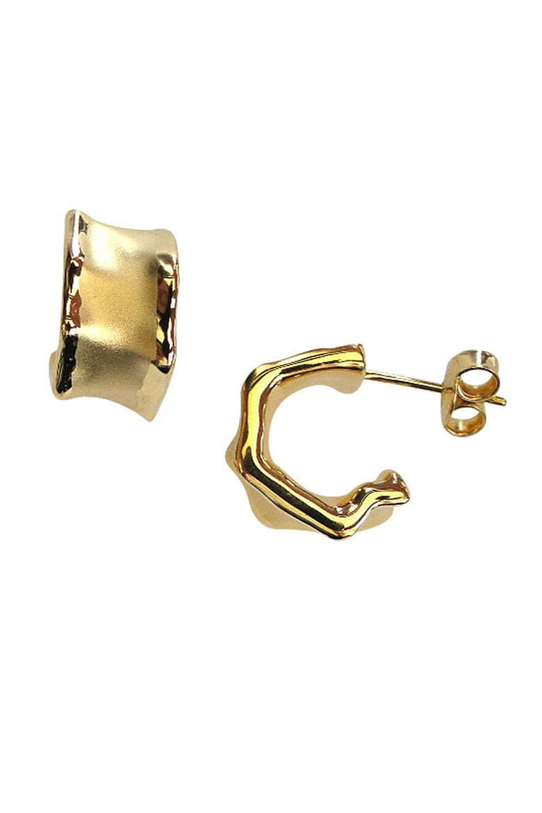 'Organza' Hoop Earrings, Main, color, YELLOW GOLD
