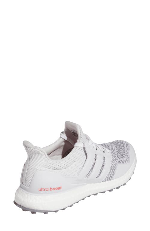 Adidas Golf Ultraboost Spikeless Golf Shoe In Grey/white/preloved Scarlet