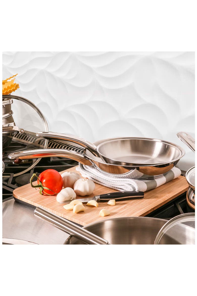 Stainless Steel Belly Fry Pan, Alternate, color, SILVER