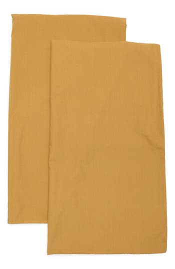 Parachute Set Of 2 Brushed Cotton Pillowcases In Brown