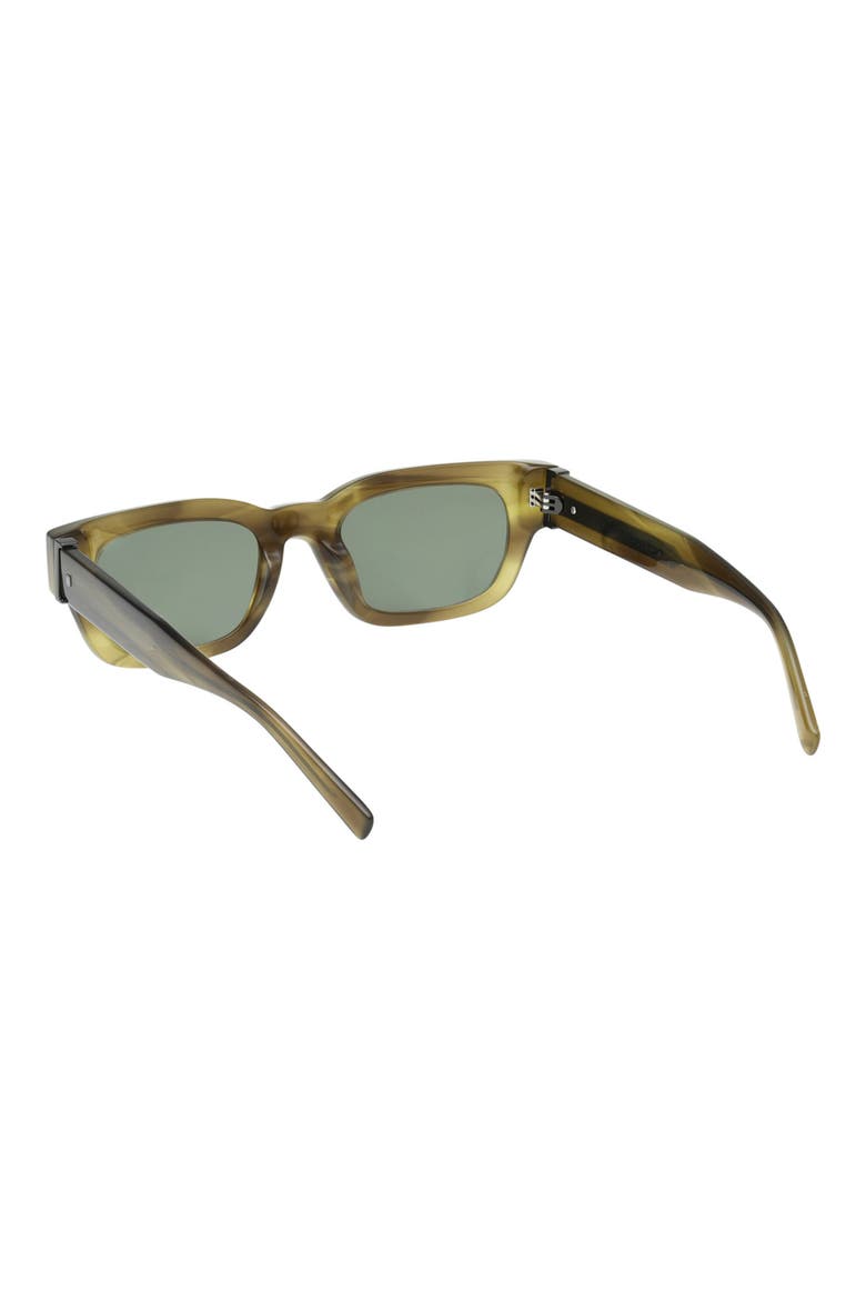 51mm Square Sunglasses, Alternate, color, GREEN HORN / GREEN