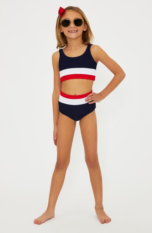 Beach Riot Kids' Mackenzie & Heidi Colorblock Rib Two-piece Swimsuit