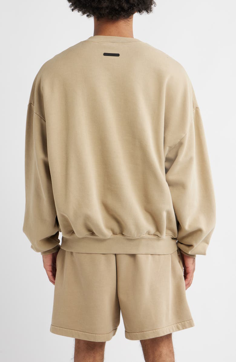 Fear of God Essentials '90s Fit Training Logo Crewneck Sweatshirt, Alternate, color, Faded Dune