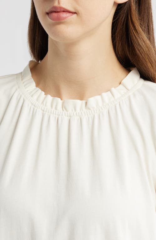 Caslonr Caslon(r) Ruffle Trim Shift Dress In Ivory Pristine