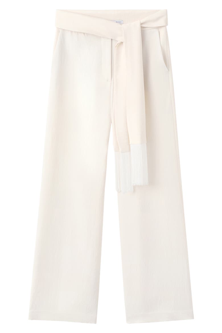 Belted Straight Leg Pants, Main, color, ECRU