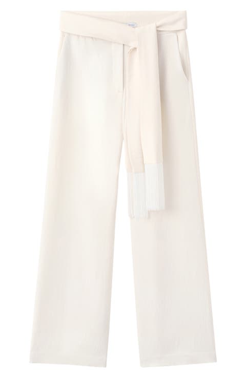 Belted Straight Leg Pants