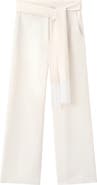 MANGO Belted Straight Leg Pants