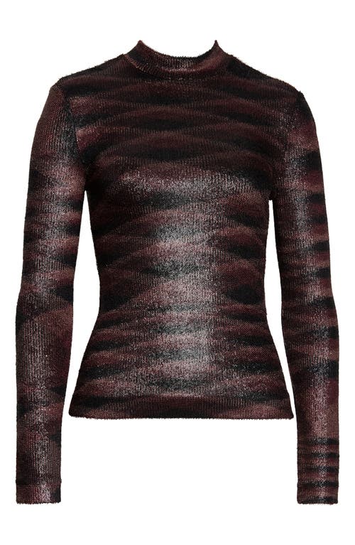 Missoni Flame Pattern Coated Sweater In Brown