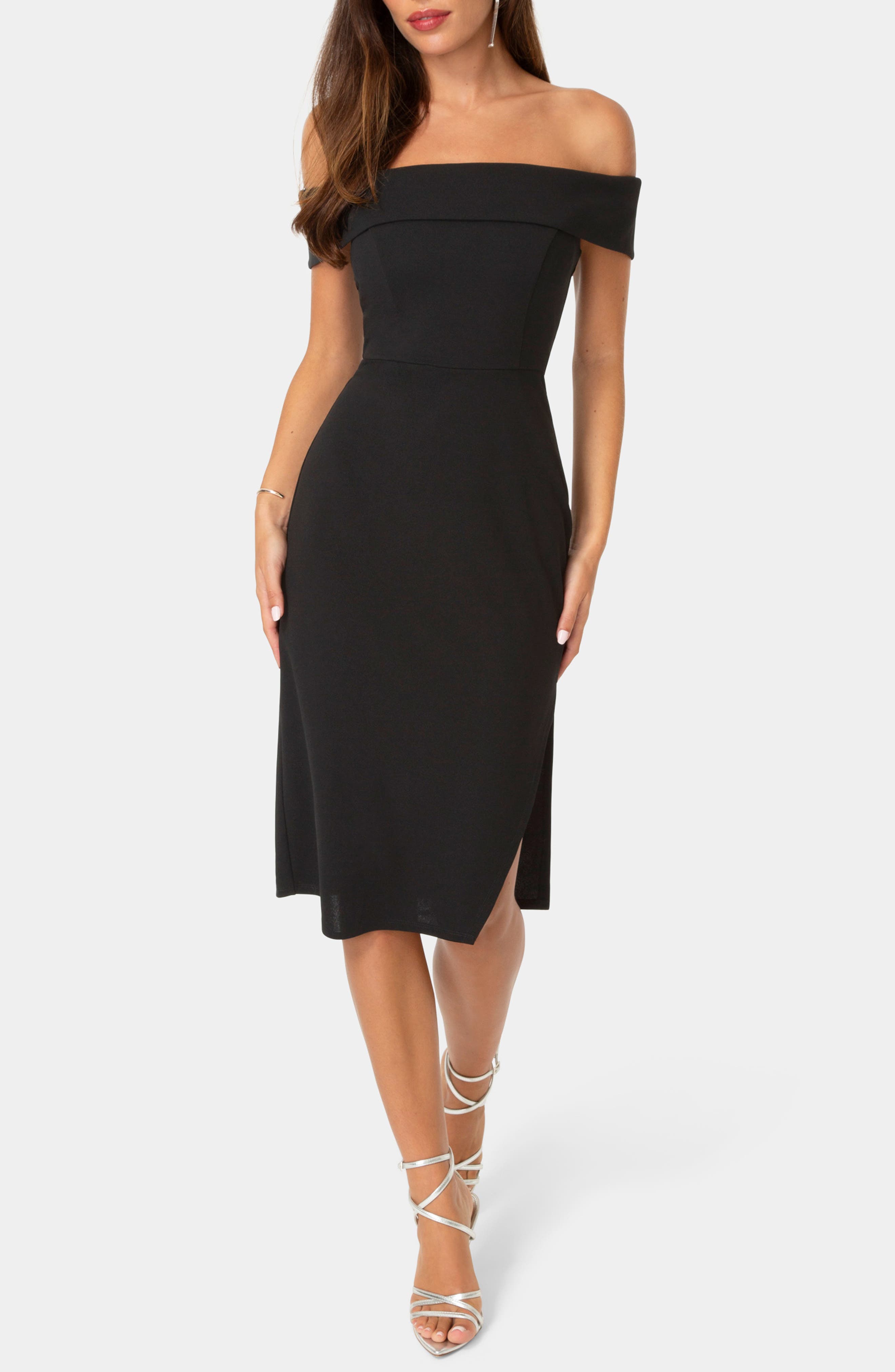 Off the Shoulder Midi Dress