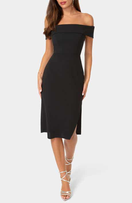 Off the Shoulder Midi Dress