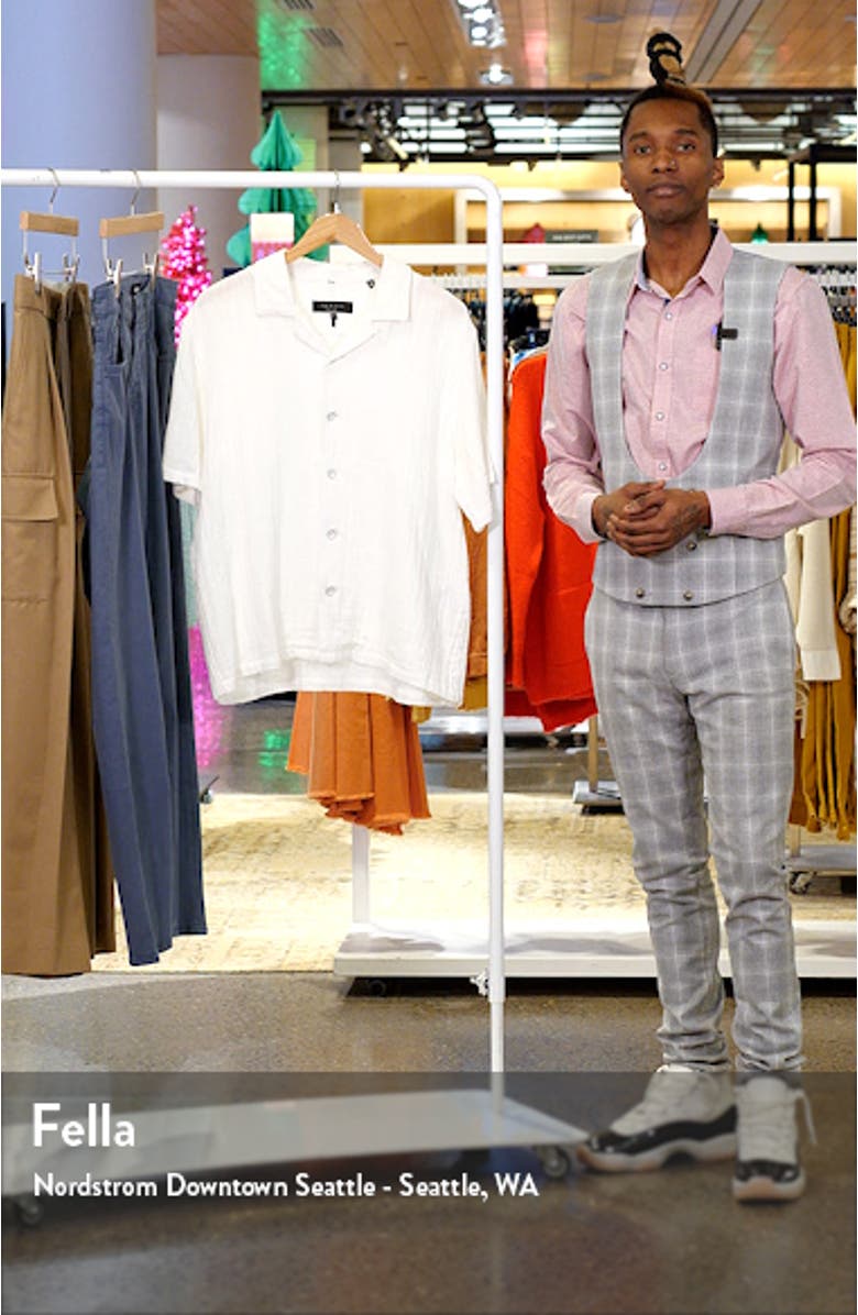 Avery Cotton Short Sleeve Button-Up Shirt, sales video thumbnail