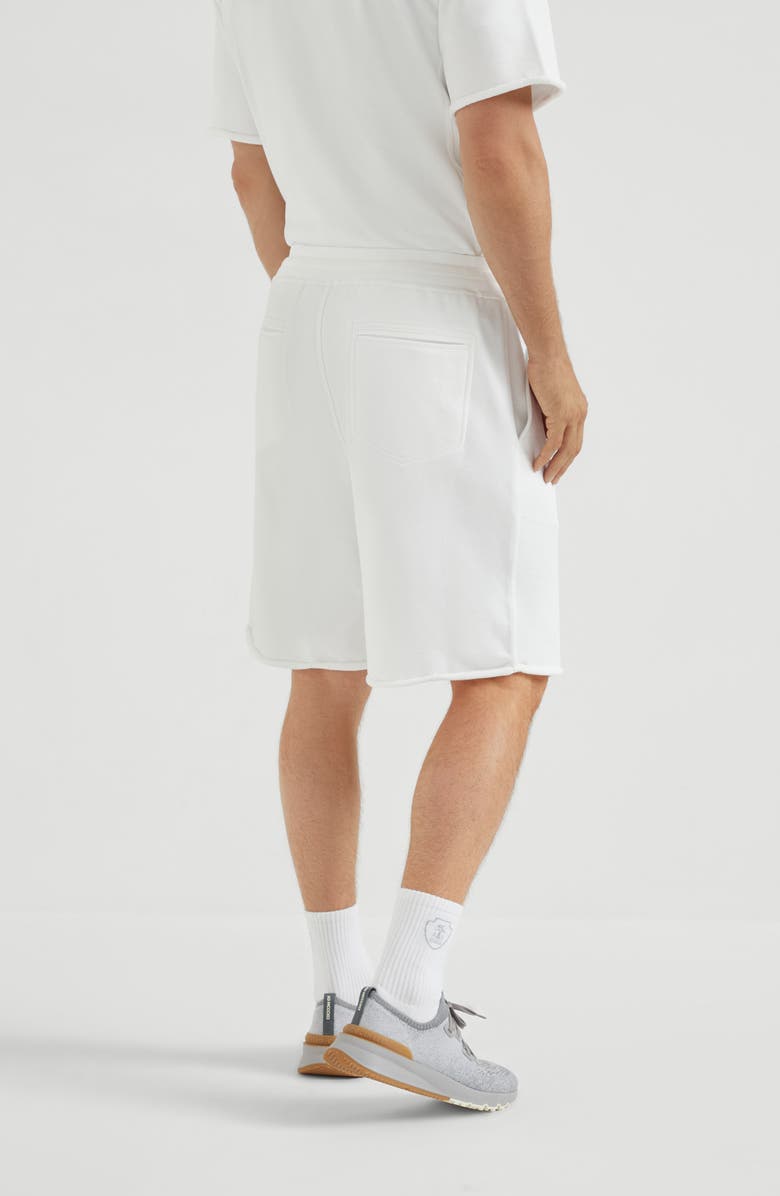 Brunello Cucinelli French terry Bermuda shorts, Alternate, color, Off-White